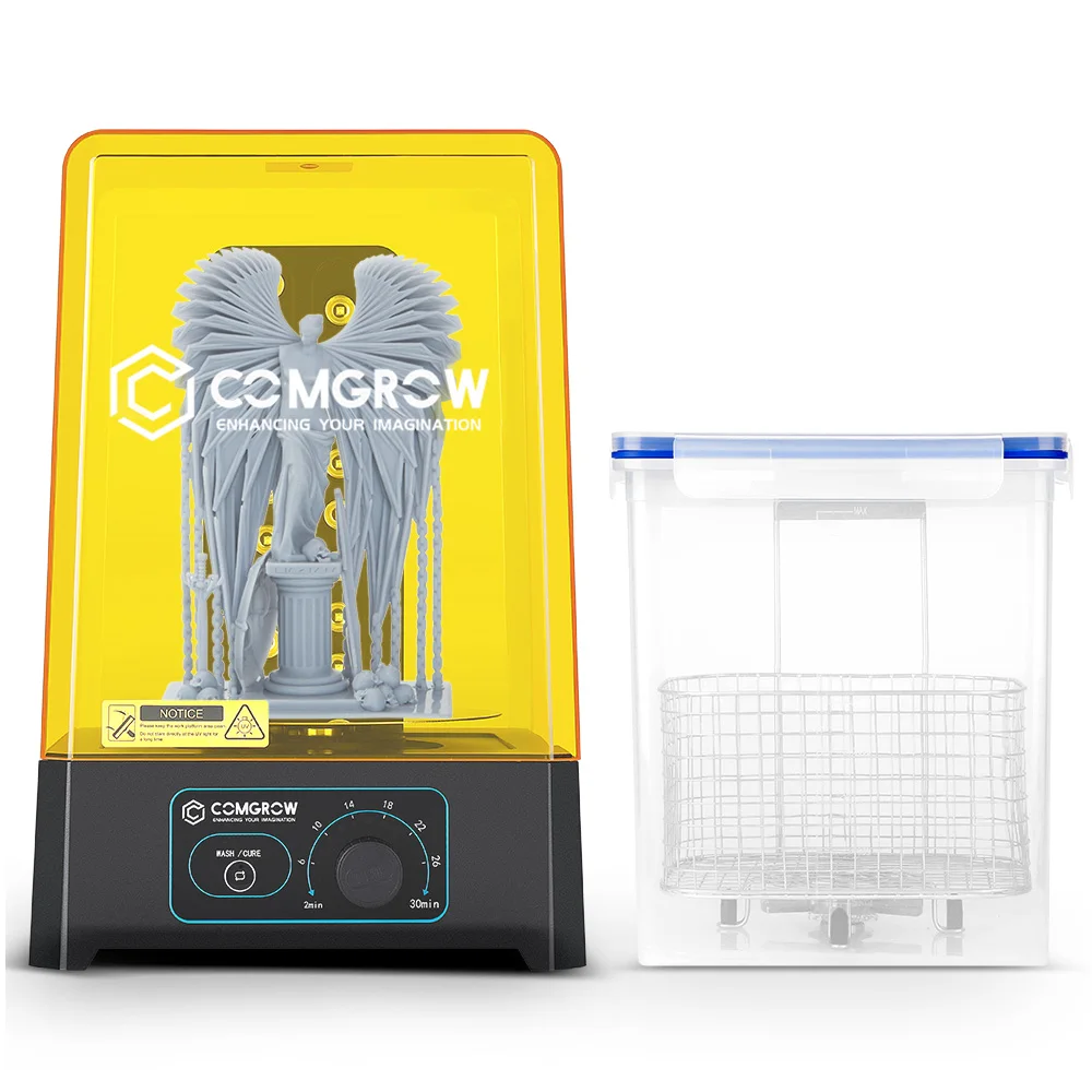 COMGROW 2 in 1 Washing Machine Curing Station for ELEGOO Mars ANYCUBIC Photon LCD SLA DLP 3D Printer Models UV Resin Curing