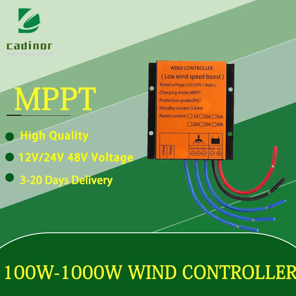 

MPPT Charge Controller 12V 24V AUTO 48V 20A For 600W 800W 1000W Voltage Regulator For Battery Wind Turbine Generator Three Phase