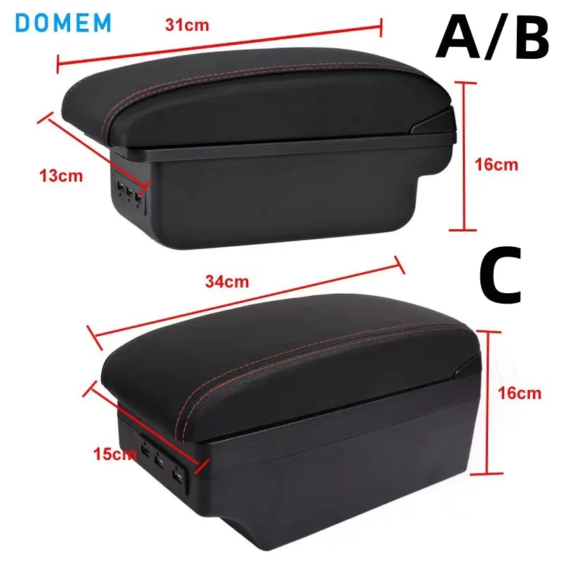 For Suzuki Swift armrest box car armrest box Storage box Internal modification USB charging Ashtray Car Accessories 2005-2021