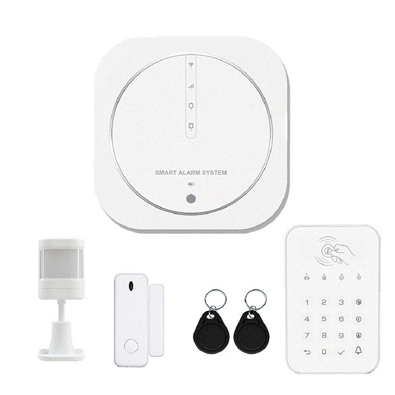 

Graffiti Burglar Alarm Intelligent WIFI+GSM Dual Network Alarm System Home Multifunction As Shown ABS Screenless Alarm Host