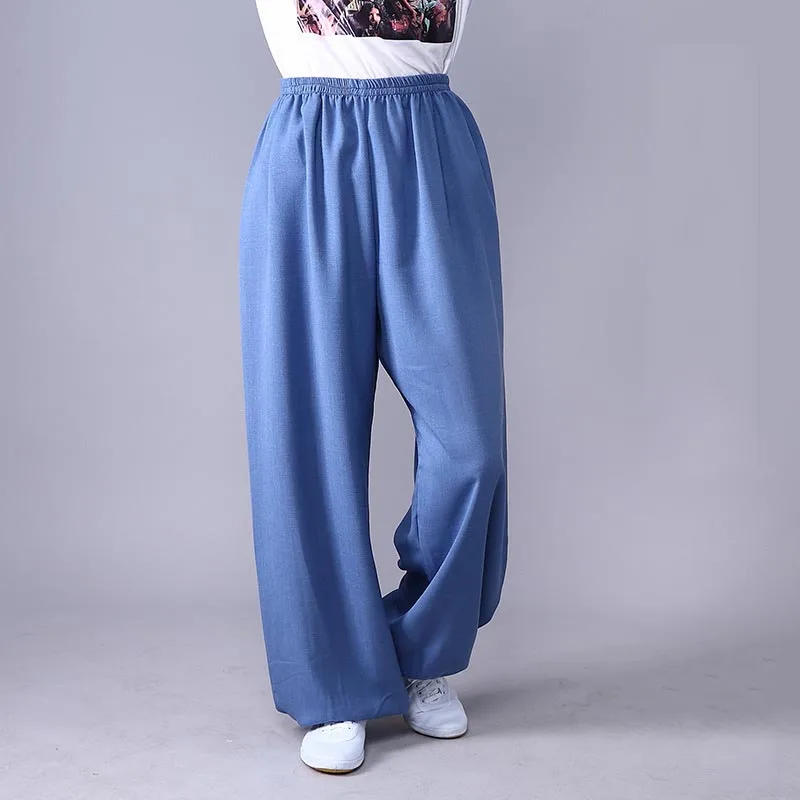 Cotton Linen Tai Chi Pants Lantern Breathable Women Men Martial Arts Pants Yoga Taekwondo Boxing Karate Jeet Kune Do Trousers tai chi trousers martial art trousers