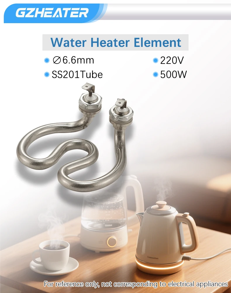 Description Picture 2 of item500W 220V Electric Heat Tube 2U Stainless Steel Horseshoe Shape Water Heating Elements for Quick Electric Kettle/Coffee Pot