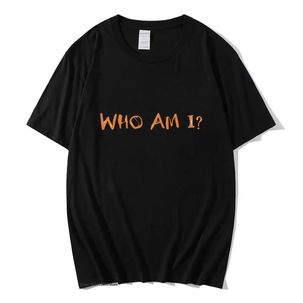 

Who Am I Graphic Shirt Game The Binding of Isaac T-Shirts for Men Cartoon Kawaii Women Clothing 100% Cotton Summer Clothes Y2k