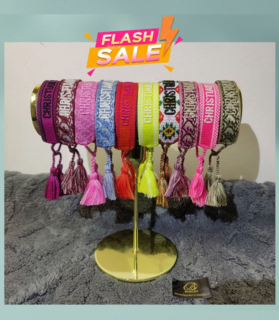 Jadore Braccialetto Lavorato A Maglia Da Polso Con Ricamo Alla Moda Bohémien