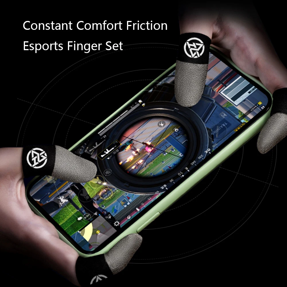 Game Fingertip Gloves Luminous Anti-slip Touch Screen Finger Sleeve Breathable Gaming Finger Cots for PUBG Phone Games Accessory