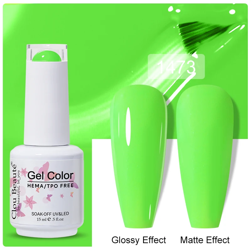 Clou Beaute 15ml Black Red Semi-Permanent Gel Nail Polish