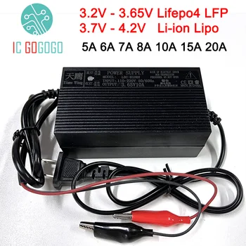 3.2V 3.65V 3.7V 4.2V Caricatore Lifepo4 LFP Li-Ion Lipo Batteria al litio 5A 6A 7A 8A 10A 15A 20A Cella di ricarica rapida 1S Balance 18650