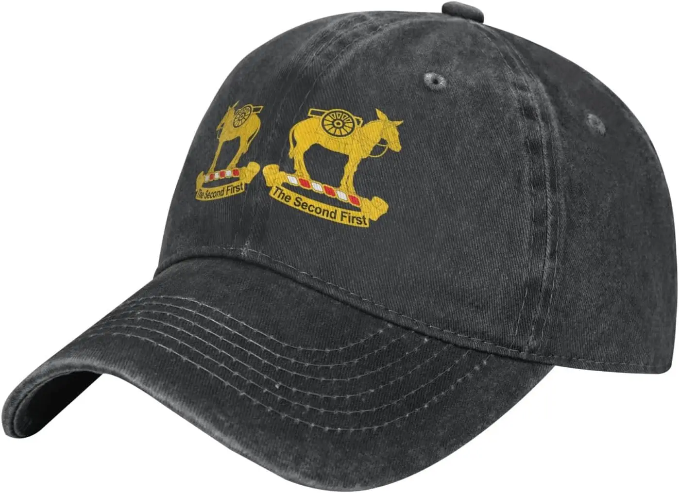 

US Army 2nd Field Artillery Regiment Trucker Hat-Baseball Cap Washed Cotton Dad Hats Navy Military Caps