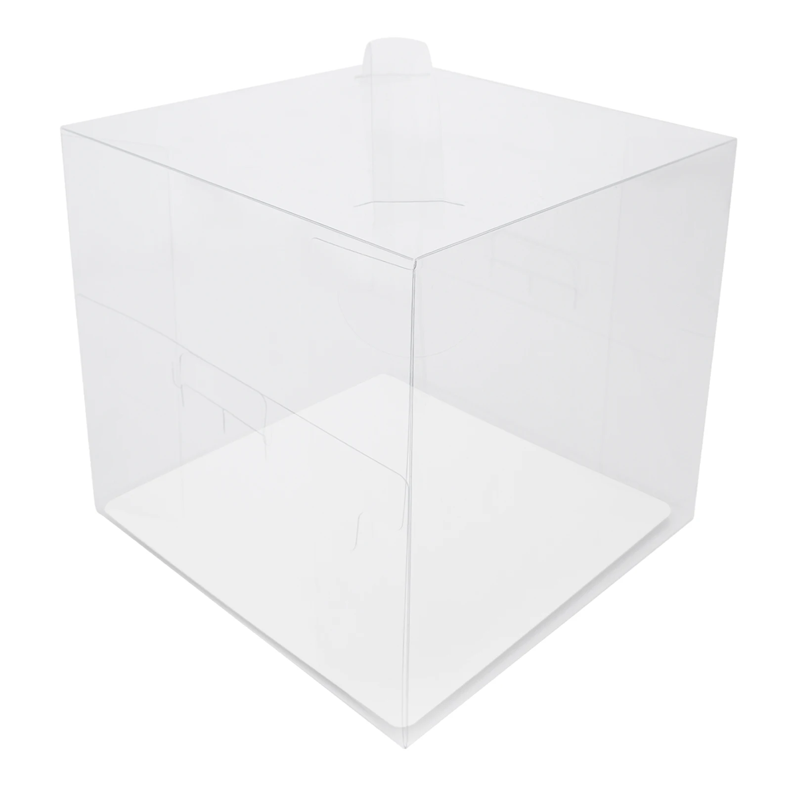 50pcs Clear PET Square Cake Boxes with Handles, 13x13x13cm Assembly Required, Food-Safe... - SKU CPCB1120 - UGI Packaging