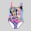 Disney Girls One Piece Swimsuit 3D Splash Ink Print One Piece Swimsuit with Cartoon Minnie Color Paint Girls and Women Summer 5