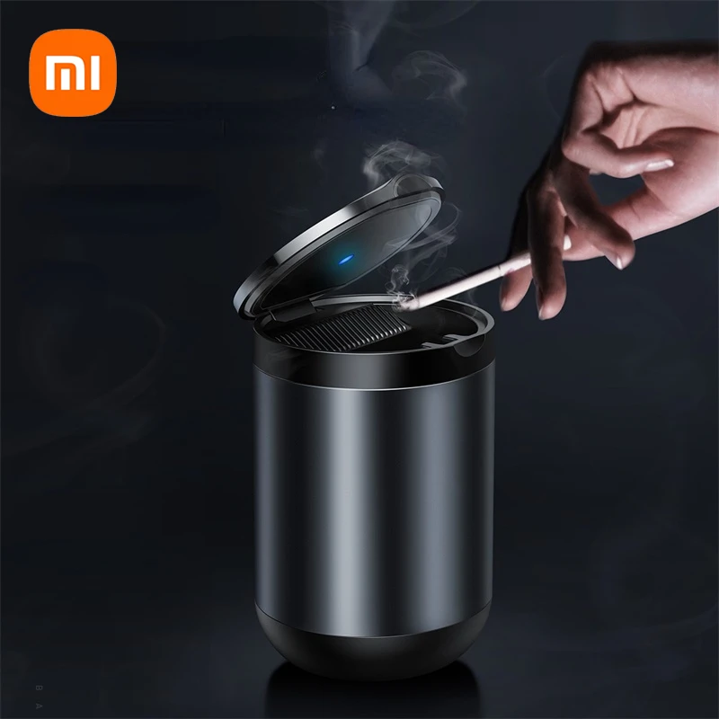 Xiaomi Baseus Car Ashtray LED Light Alloy Ash Tray Aluminum Cup