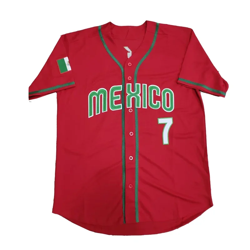Baseball Jersey Mexico 7 URIAS 56 AROZARENA Japan 16 OHTANI Sewing Embroidery Jerseys Sports Outdoor Red White World WBC
