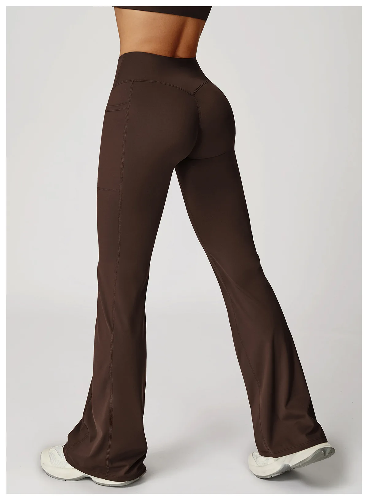Pantalon Yoga Évasé Taille Haute Femme