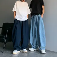Men's 4xl Navy y2k Baggy Pants Denim Wide Leg Trousers Oversized Loose Jeans For Men Harajuku Cotton Korean Style Brand Clothing 2