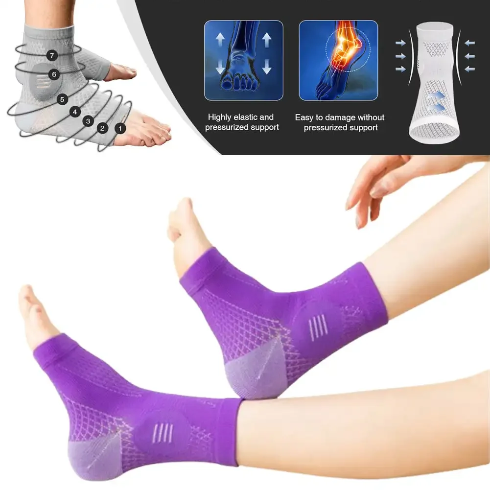 1Pair Neuropathy Socks - Peripheral Neuritis Compression Sleeves for Nerve Damage Pain,Ankle Gout,Plantar Fasciitis Relief Brace
