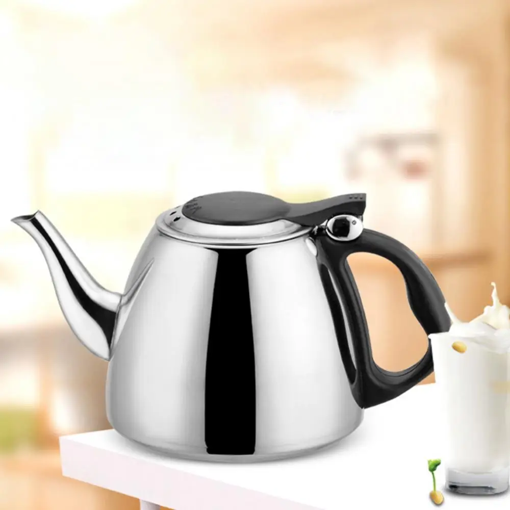 1PC Double Walled Insulated Teapot Boiling Water Kettle Stainless Steel  Moroccan Teapot Coffee Tea Pot