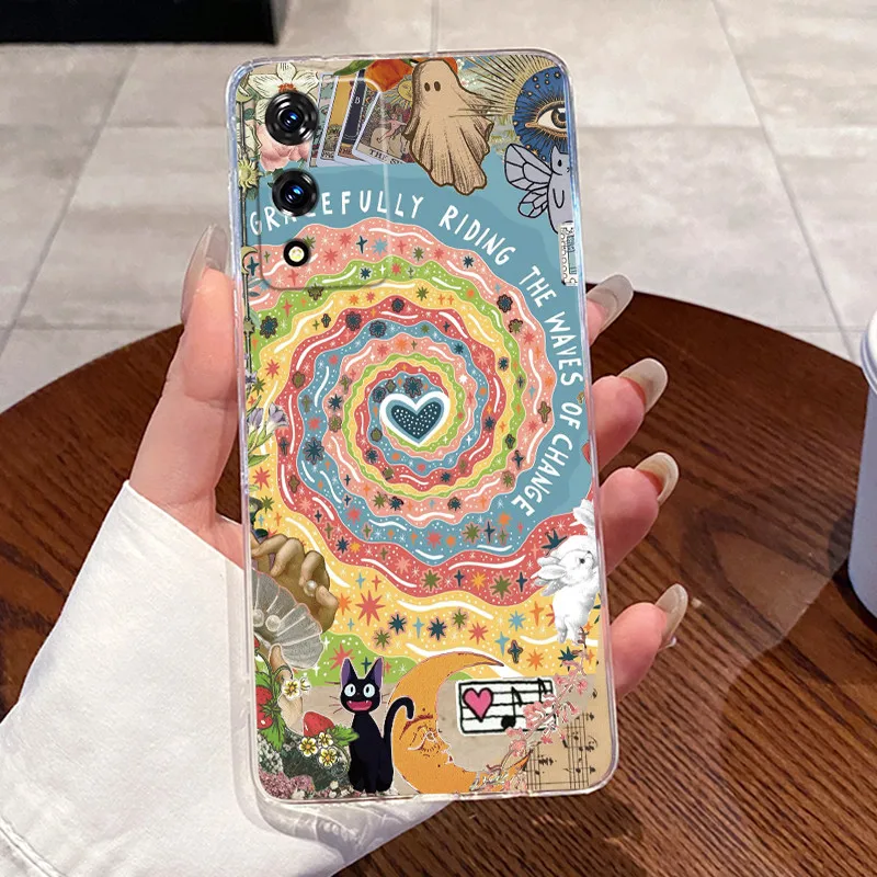 Aesthetic Cute Cat Astronaut Transparent Soft TPU Silicone Phone Case Cover