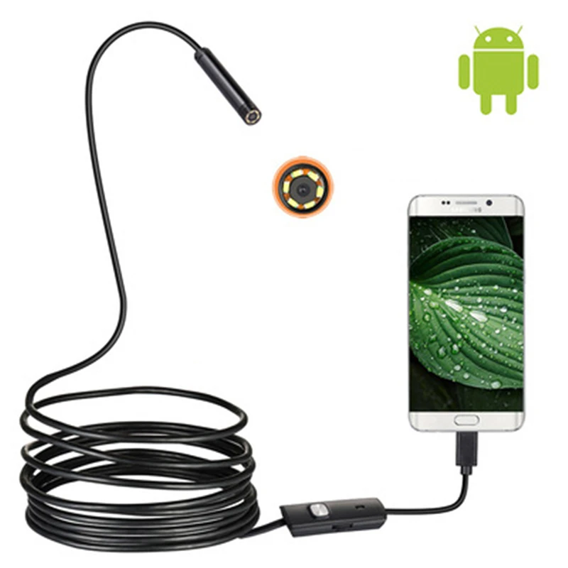Мини-эндоскоп IP67 6 светодиодов 5 мм USB Type-C |