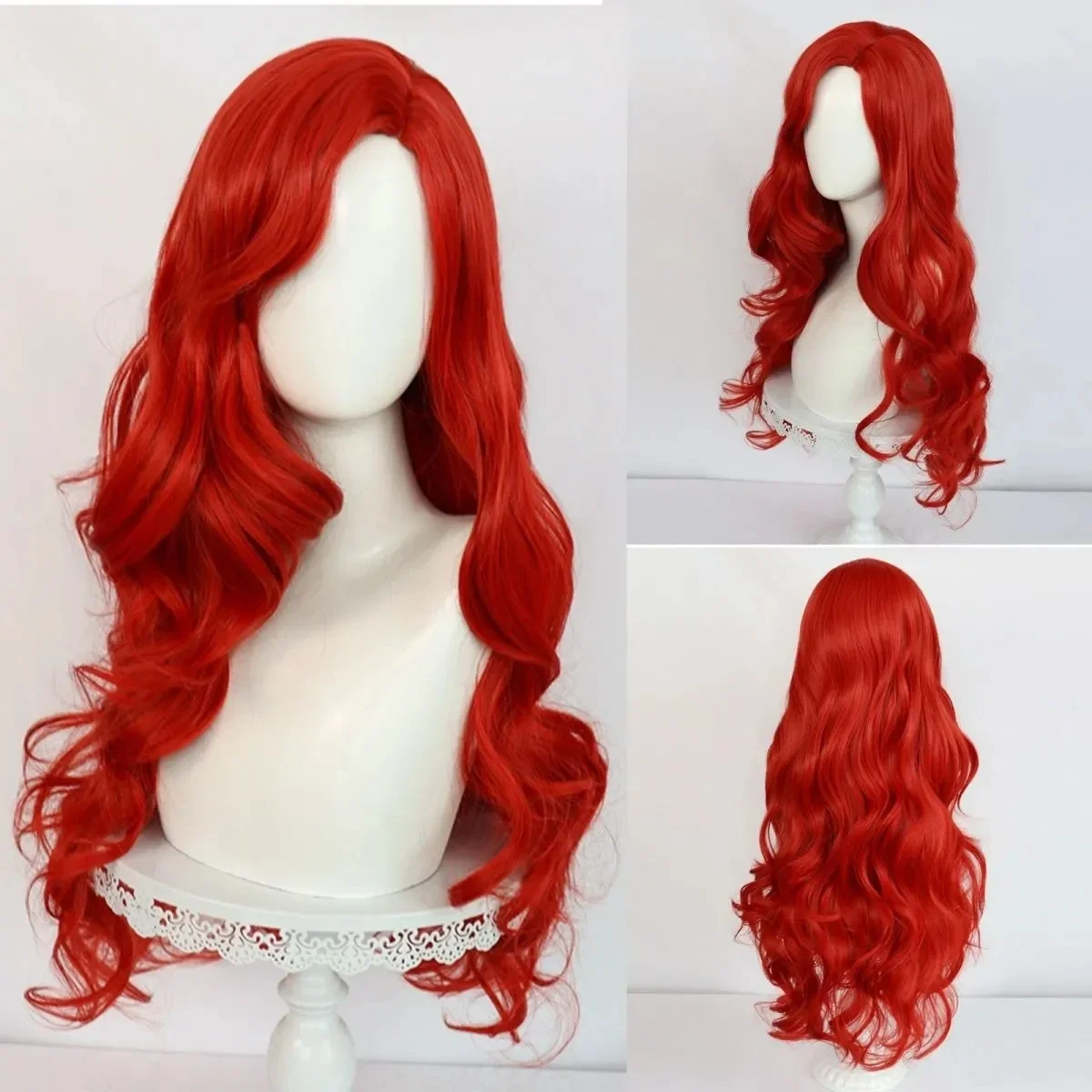 

Body Lucky Red Long Curly Girl Ruby Gillman Cosply Wig 26“Inch Wig Anime Halloween Wigs
