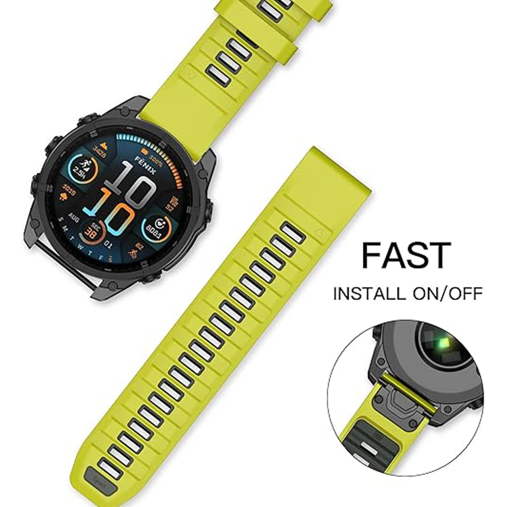 Premium Silicone Strap Bracelet for Fenix Watch Series - QuickFit Design