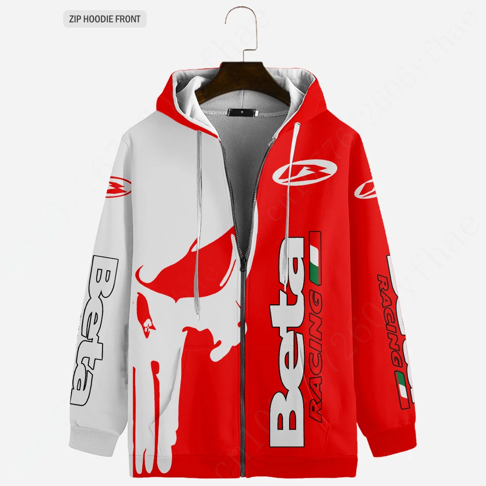 Beta Harajuku 3D Printing Zip Hoodies Unisex Clothing Anime Hoodies For Men Women Casual Sweatshirt Essentials Pullover Top