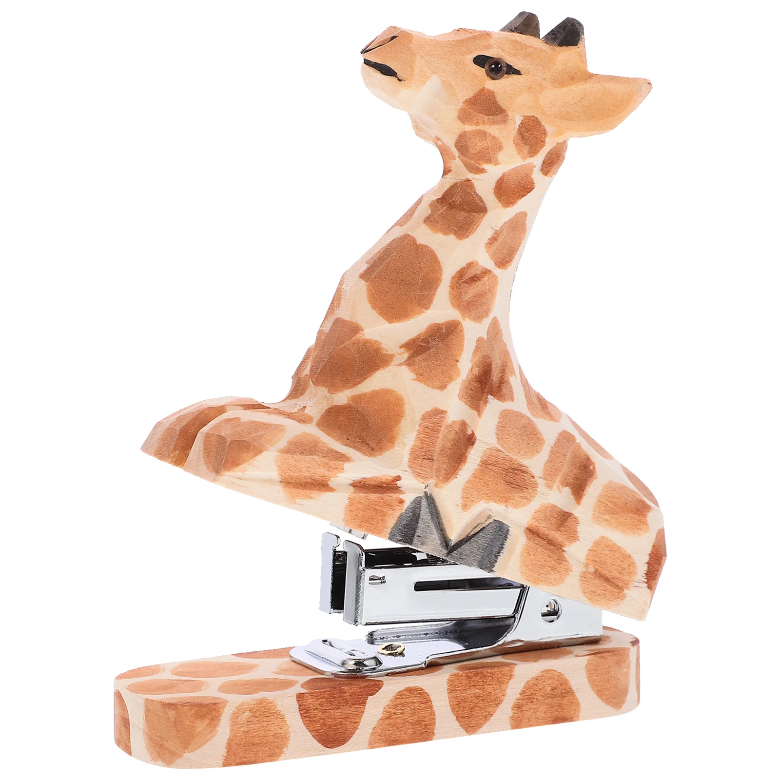 

Animal Stapler Adorable Stapler Reusable Stapler Funny Stationery Wood Animal Statue