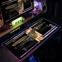 RGB Pc Gamer S-Star Treks Keyboard Expansion Mouse Pad LED Glowing Mat Rubber Backlight Gaming Computer Laptop Home Office Setup - Image 2