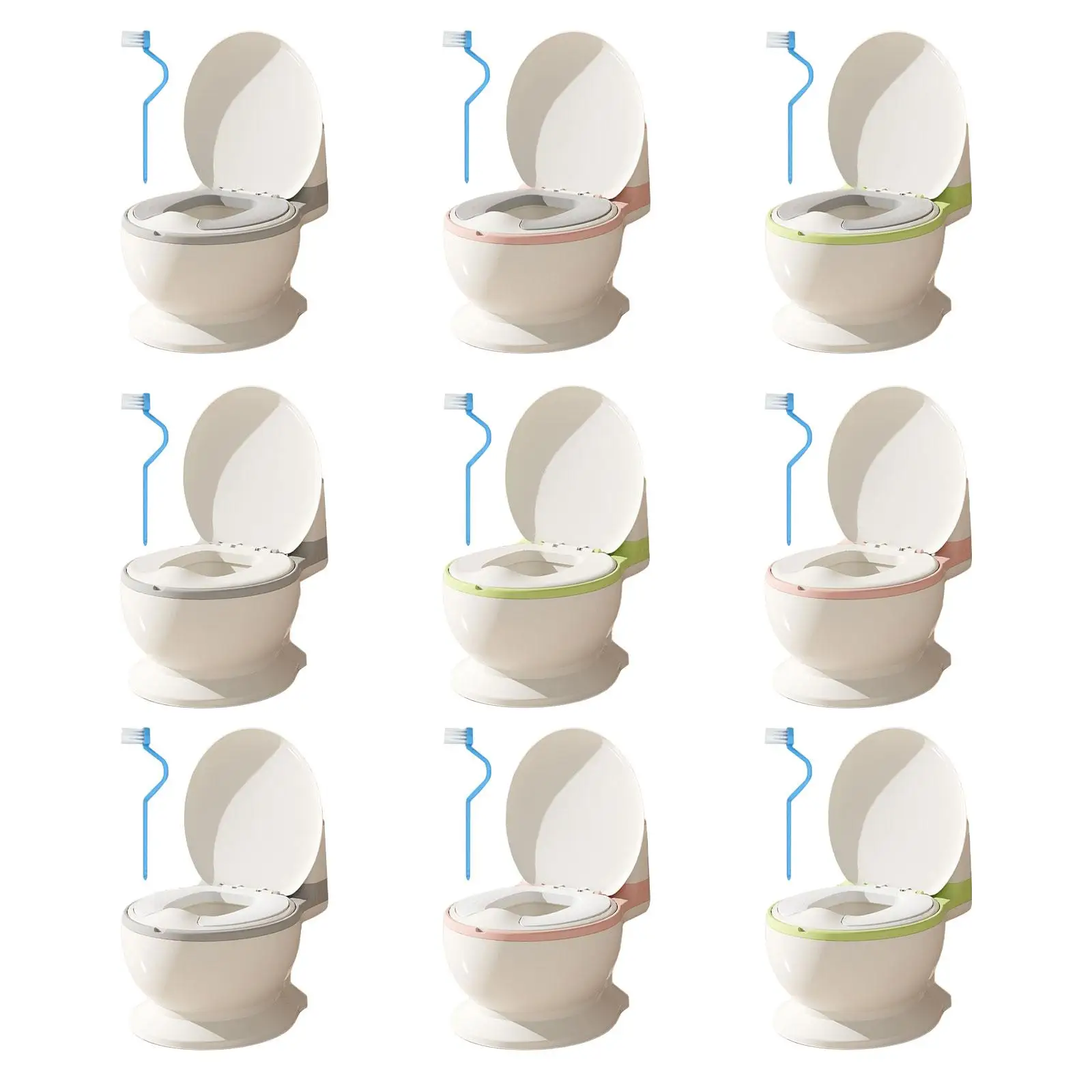 Baby Potty Toilet with Wipe Storage Removable Potty Pot for Bedroom Babies 2
