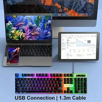104 key Backlit Mechanical Keyboard Wired Gaming Keyboard waterproof Luminous keyboard And Mouse Set for Gamer PC Laptop Office 3