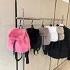 Cute Plush Mini Backpack Women's New Autumn And Winter Vintage Women's Backpack Student Class Commuter Small Backpack Bucket Bag 5