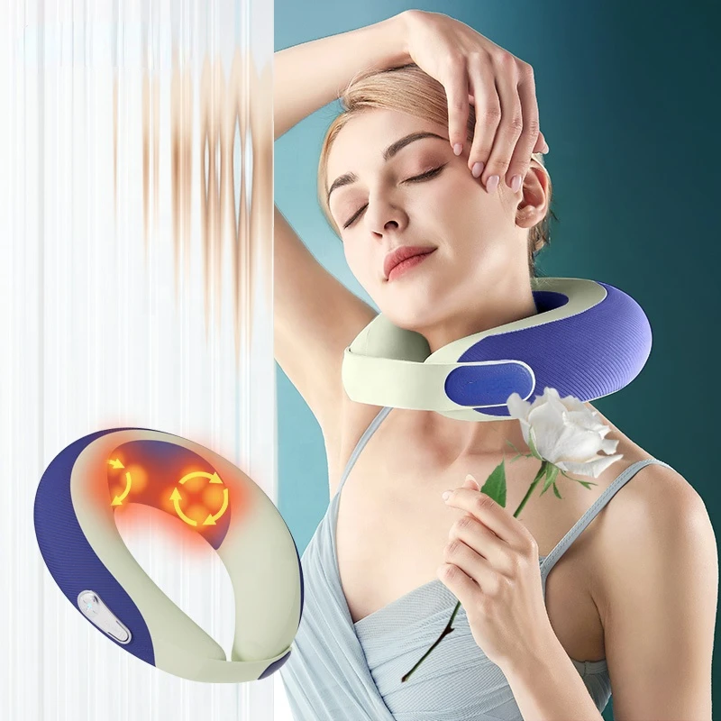 

Electric Neck Massager Multifunctional Portable Shoulder and Neck Massager Travel Home Car Relaxation Massage Pillow Health Care