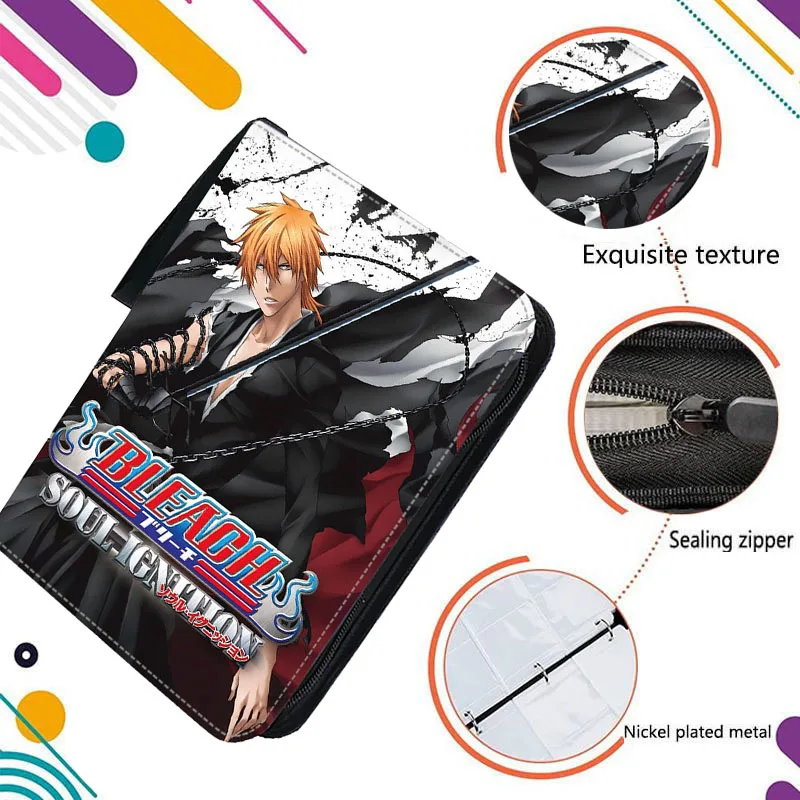 Bleach Card Binder with 50 inner Pages Can Hold Up to 400/900