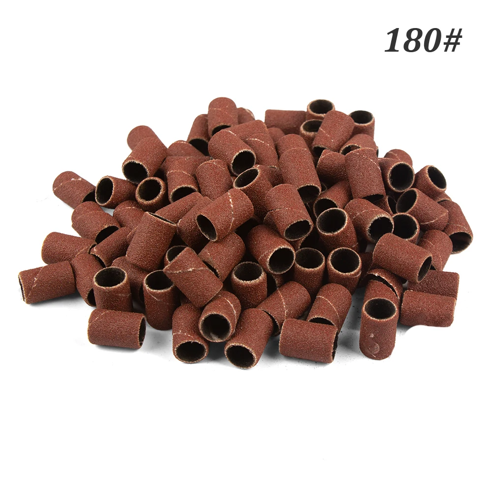 200pcs מסמר sandps מסמר מקדחה אביזרים עבור מניקור ג 'ל מניקור הסרת כלי מניקור 80 #120 #180 #240 # סט
