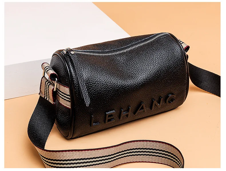 Fashion Trend Luxury Designer Handbags Women'S Genuine Leather Casual Vintage Letter Shoulder Bags For Girl White Messenger Bag