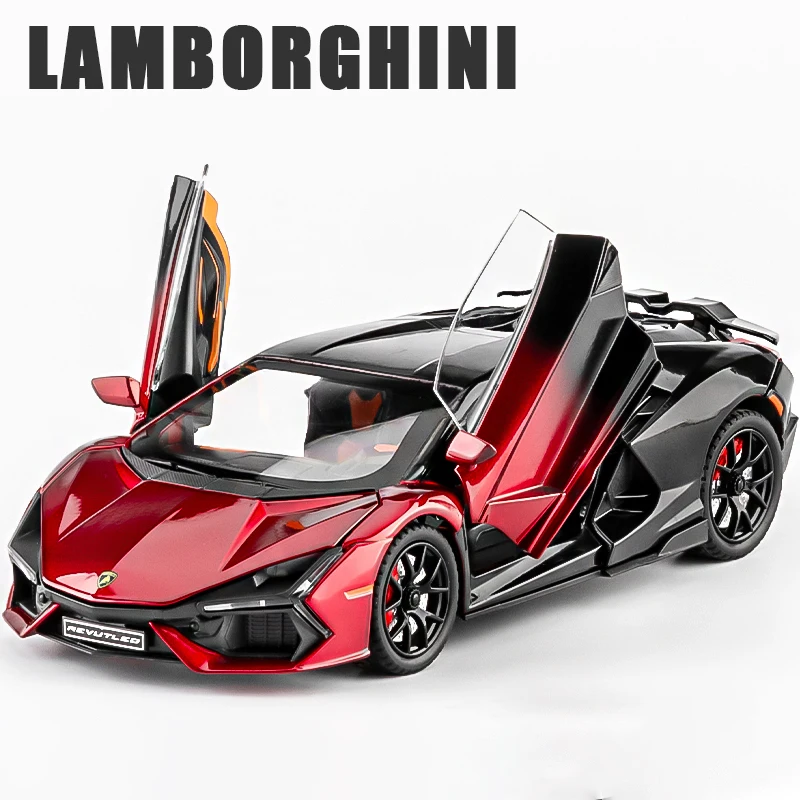 1:24 Lamborghini Revuelto Supercar Alloy Car Diecasts & Toy Vehicles Metal Toy Car Model Sound and light Collection Kids Toy 4