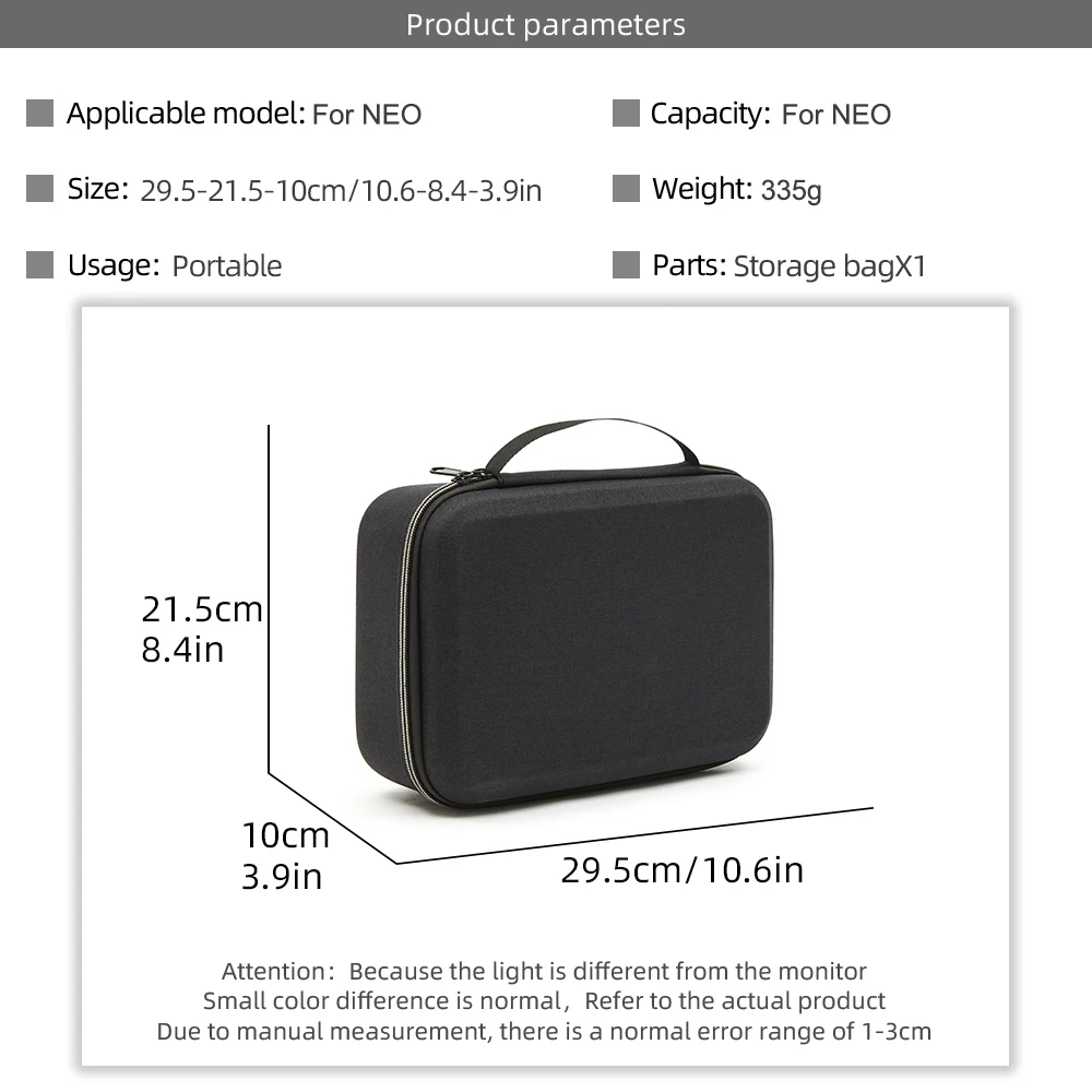 Drone Storage Bag Protable Hard EVA Carrying Case for DJI NEO Fly More Combo Remote Battery Accessories