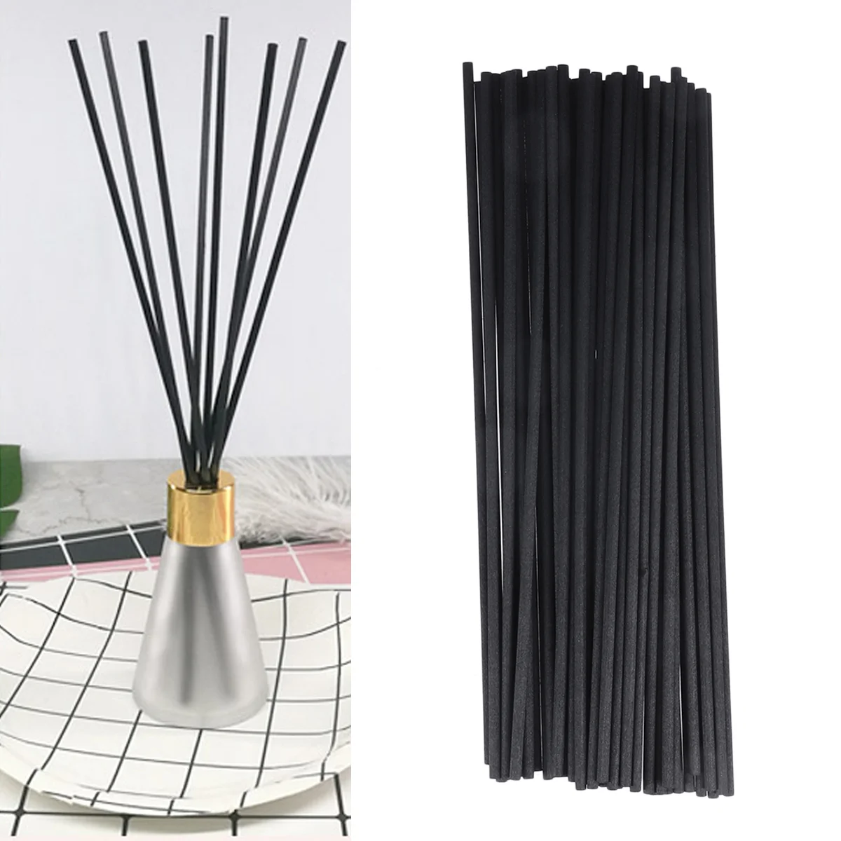 Reed Diffuser Stick Fragrance Diffuser Refill Stick Aroma Diffuser Sticks Rattan Sticks Natural Fragrance Diffuser Aroma Oil Diffuser 50pcs
