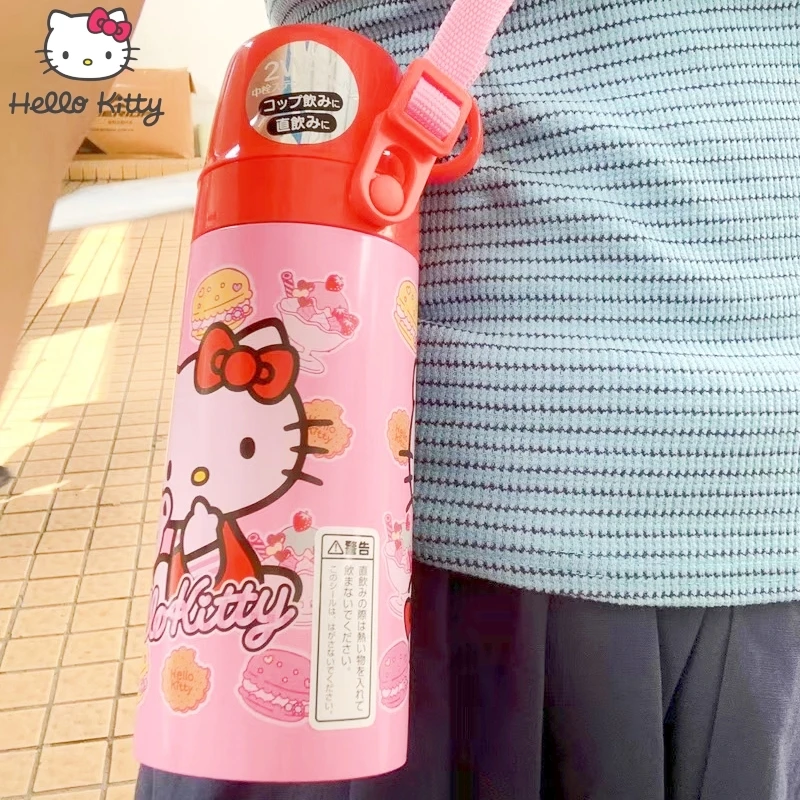 

Hot 400ml Kawaii Water Cup Cartoon Anime Hellokitty 304 Stainless Steel Vacuum Heat Preservation Cup Birthday Gift