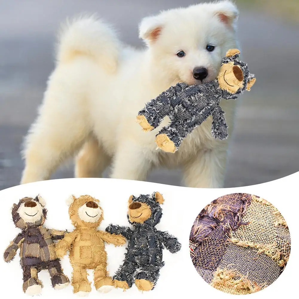 

Plush Squeaky Beggar Bear Pet Dogs Cat Chew Squeak Toy Small Large Dogs Play Funny Training Accessories Products