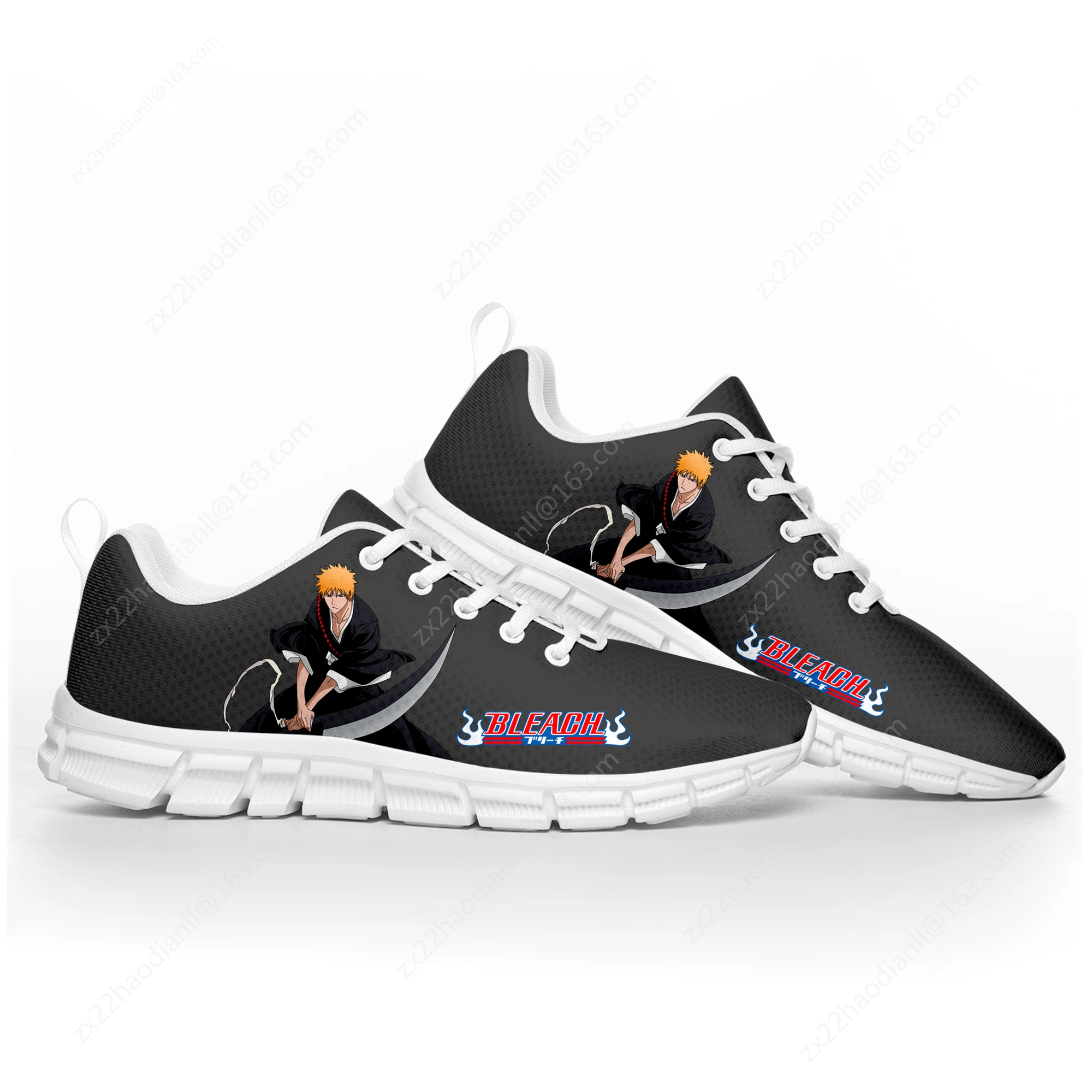 Bleach Kurosaki Ichigo Sports Shoes Mens Womens Teenager Kids Children Sneakers Custom High Quality Sneaker Couple White Shoe
