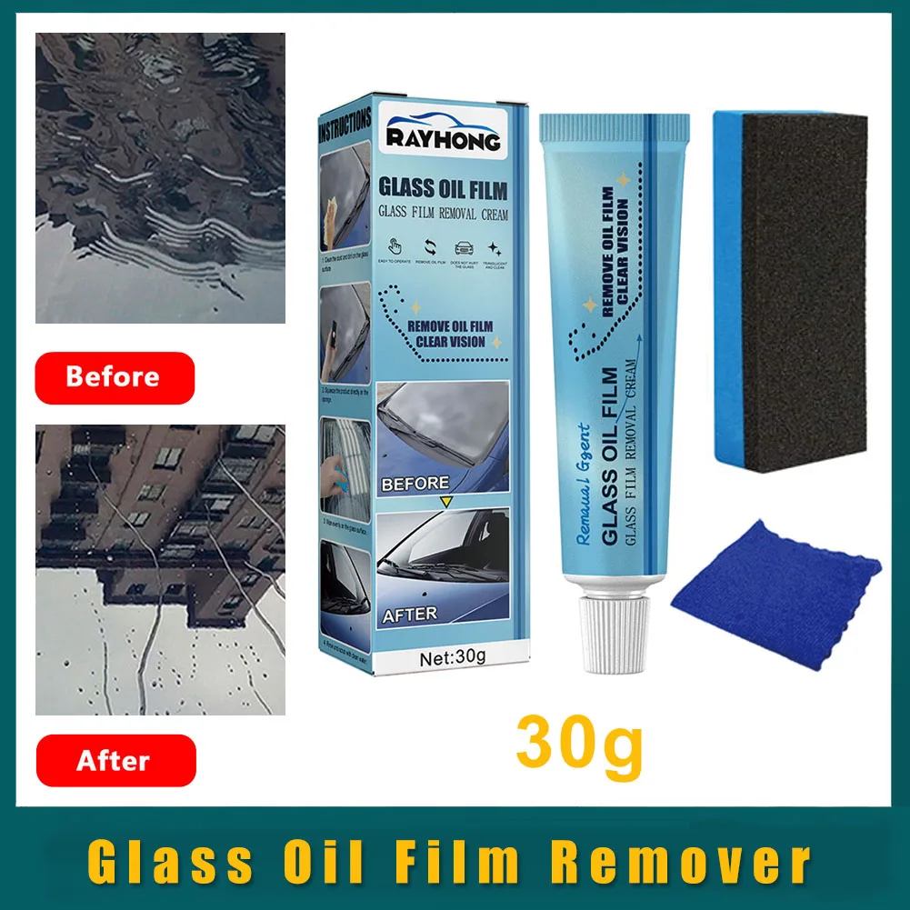 AutoCarWindscreenGlassesPolishingDegreaserCleanerOilFilmClean