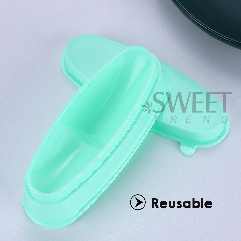 Sparkle Glitter Nail Art Storage Box Dip Powder Dust Saving Container Sequin Recycling Tool With Cap Portable Manicure Supplies