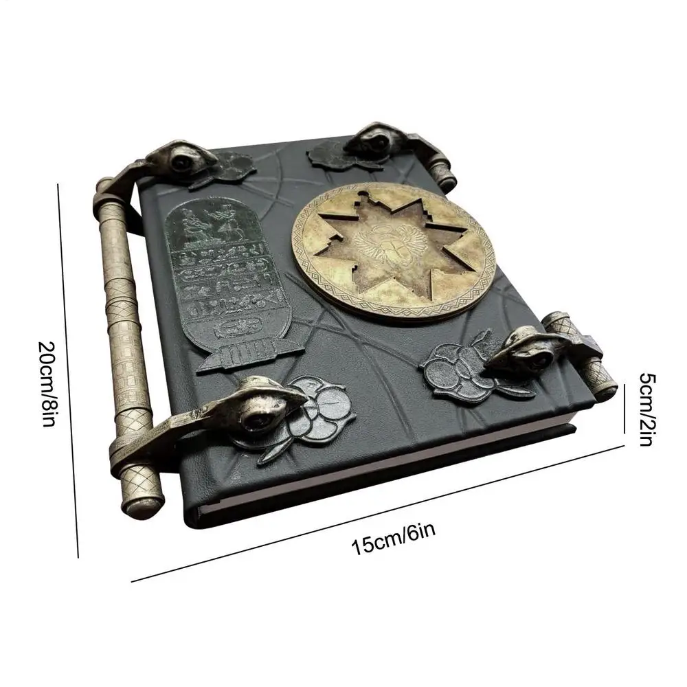 Repliki rekwizytów z filmu Mumia, Księga Zmarłych, kolekcjonerska książka w stylu starożytnego Egiptu, dekoracyjna książka o magii dla fanów i do wystroju domu.