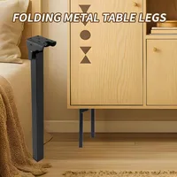 4pcs Folding Table Legs Adjustable 90° Angle Metal Replacement Legs for Sofa Desks and Dressing Tables Includes Mounting Screws 2