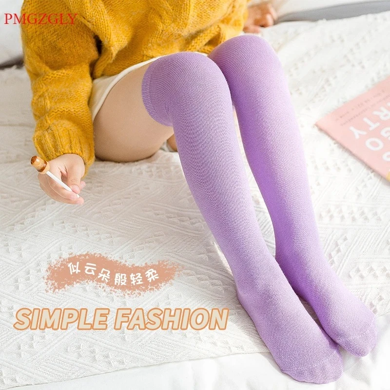 Girls' Socks Spring Autumn Candy Color Children's Over Knee Boy Kids Socks Winter Ins Trendy High Tube