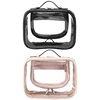 Travel Cosmetic Bag Large Capacity Waterproof Double Layer Makeup with Zippered Clear Toiletry Case for Women 1