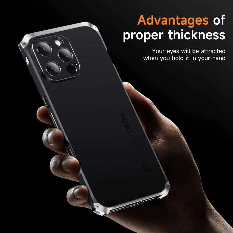 Luxury Shockproof Metal Alloy Armor Phone Case For iPhone 16 15 14