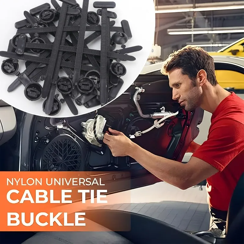 Nylon Universal Cable Tie Buckle Heavy Duty Self-Locking Nylon Zip