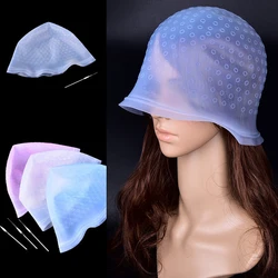 Salon Dye Silicone Cap Hair Color Coloring Highlighting Dye Cap Hair Extension Styling Tool Barber Beauty Professional Reusable