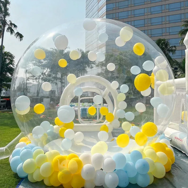 

Free Shipping Kids Playground Outdoor Inflatable Bubble Tent 13ft Transparent Balloon Bubble House Children's Party Bouncy House